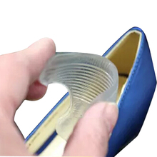 Plantillas de silicona transparentes para el cuidado de los pies, almohadillas de Gel de tacón alto, protectores para talones, herramientas de Gel para pedicura, 1 par 2024 - compra barato