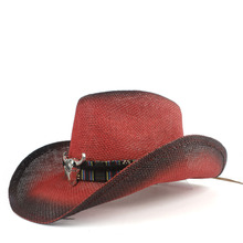 Sombrero de paja con borlas bohemias para Hombre y mujer, Sombrero para el sol de Jazz y playa, color rojo, tamaño 58CM, 2019 2024 - compra barato