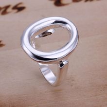 925 jewelry silver plated  Ring Fine Fashion Simple O Opening Silver Jewelry Ring Women&Men Finger Rings SMTR008 2024 - buy cheap