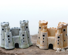 4pcs Castle sand sculpture fairy garden miniatures resin craft Moss micro landscape decoration stone miniature jardin figurines 2024 - buy cheap