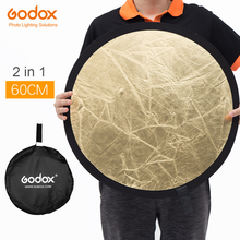 Godox 60cm 24" 2in1 Gold and Silver photography reflector Board Collapsible Gold and Silver for Studio photography reflector 2024 - buy cheap