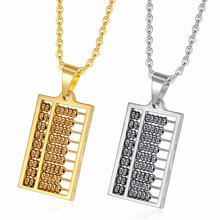 Gold Color Abacus Necklace Stainless Steel Ancient China Counting-frame Necklaces Pendants For Men Women Gift Jewelry 2024 - buy cheap