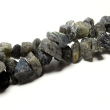 Wholesale Unpolished Irregular Shape Black Spectrolite Natural Stone Beads For Jewelry Making DIY Bracelet Strand 15.5'' 2024 - buy cheap