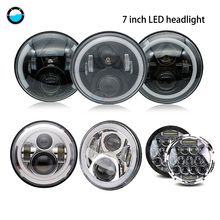 Faro LED redondo para proyector de motocicleta, 7 pulgadas, Halo, DRL y luz de giro para Jeep Wrangler. 2024 - compra barato