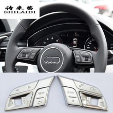 Car styling Car steering wheel buttons Trim Cover stickers for Audi Q3 Q5 A1 A3 8V A4 B9 B8 A5 A7 2018 Interior auto Accessories 2024 - buy cheap