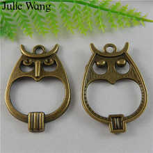 10 Uds. Julie Wang, amuletos antiguos de bronce con diseño de búho y pájaros, Pendientes colgantes con suspensión de aleación, accesorios para la fabricación de joyas 2024 - compra barato