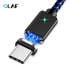 OLAF Magnetic USB Type C Cable for Samsung Galaxy S9 S8 Fast Charging Data Cable for Huawei Mate 20 Pro Xiaomi Mi 8 USB Type-C 2024 - buy cheap