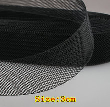 30mm wide Horse's Mane Braid ribbon  Clear - 100yard  roll stiff Crin  Plain - For fascinators, hats & craft use 2024 - buy cheap