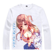 Alfheim Online ALO T-Shirt Sinon Shirt Causal Long sleeves t-shirts Anime & Manga Pretty Cool Awesome Novelty Long t-shirts a 2024 - buy cheap