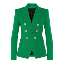 New Autumn Designer Elegant Women Casual Stunning Look Green Blazer Trend Plus Size Blazers High Quality 2024 - buy cheap