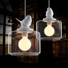 Современный стеклянный подвесной светильник в виде птицы, светодиодная лампа для дома, кухни, освещение для подвески, промышленный Декор 2024 - купить недорого