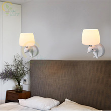 Golfinho nórdico modelador de parede, lâmpada de vidro led simples e moderna para iluminação de casa, para quarto, sala de estar, corredor e corredores 2024 - compre barato
