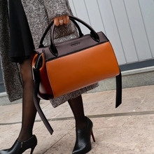 Bolsa feminina de couro, bolsa de mão transversal, feita de couro, de luxo, com bolso de grande capacidade, de marcas famosas 2024 - compre barato
