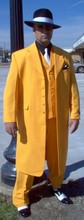 Terno amarelo masculino para casamento, jaqueta slim fit, traje de baile, 3 peças, blazer personalizado 2024 - compre barato