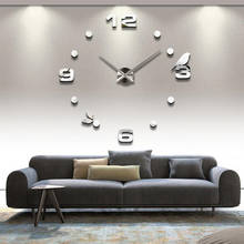 New Wall Clock Watch Wall Clocks Horloge 3D Diy Acrylic Mirror Stickers Home Decoration Living Room Quartz Needle 2024 - buy cheap