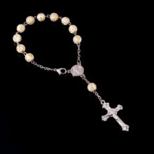 Pulseira de rosário da cruz de gerusinha, 48 unidades, bracelete, bracelete, cruz, religioso 2024 - compre barato