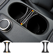 Carbon Fiber cup holder decor interior car Trim Cover sticker For Mercedes W169 W117 W156 A Class CLA GLA Auto car accessories 2024 - buy cheap