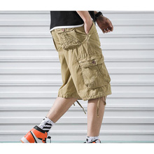 New Men Short Pants  Cotton 3/4 Length Cargo overall casual Plus Size Man Sandbeach Pants Calf-Length pants Cargo shorts 2024 - buy cheap