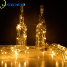 Wine Bottle Lights 2M 20 LEDS  With Cork Built In Battery LED Cork Shape Silver Copper Wire Colorful Fairy Mini String Lights 2024 - buy cheap