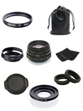 Fuji un 35mm f1.6 C montaje de lente de cámara CCTV II + C anillo adaptador de montura + Macro para Fuji película X-Pro1 (C-FX) 2024 - compra barato