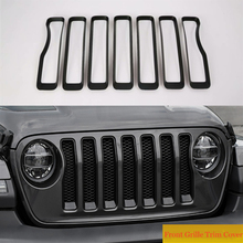 Embellecedor de rejilla frontal de competición para Jeep Wrangler JL, cubierta de red de inserción, marco decorativo de ABS, accesorios para Exterior de coche, 2018 2024 - compra barato