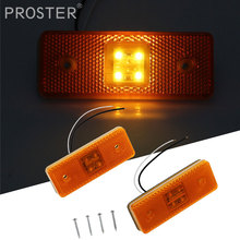 Proster 8Pcs 4 LED DC 24V Amber/Yellow Side Marker Rear Lights Waterproof Lamps Tail light For Truck Lorry 2024 - buy cheap