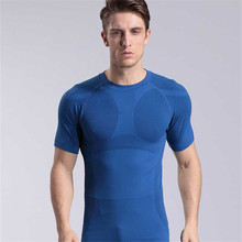 Men Workout GYM Tee Sport Run Yoga Train Fitness Tops Pro Compression Quick Dry Short Sleeve Muslce Bodybuilding T Shirt MA02 2024 - buy cheap