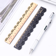 2 pcs/lot Sweet Wood Ruler Kawaii Lace Vintage Rulers Creative Gift for Kids School Supplies Stationery 15cm 2024 - buy cheap