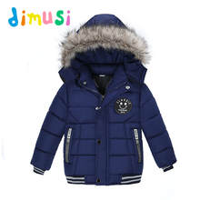 DIMUSI-Chaqueta de plumón reversible para niño, abrigo cálido de piel con capucha, 24M-6T,EA041, Invierno 2024 - compra barato