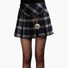 2018 New Sexy Mini Skirt Women High Waist Vintage Pleated Plaid Skirts Female Autumn Winter Gothic Lolita Retro Tutu Skirt 2024 - buy cheap
