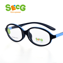 SECG Solid Tough Flexible Kids Glasses Frame Myopia Glasses for Sight Optical Round Silicone Children Frame Spectacles Gafas 2024 - buy cheap