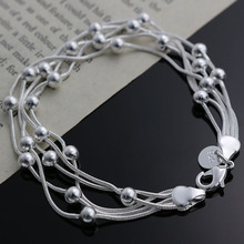 hot classic models silver color  five-wire bead bracelets new listings high quality fashion jewelry Christmas gifts H234 2024 - buy cheap