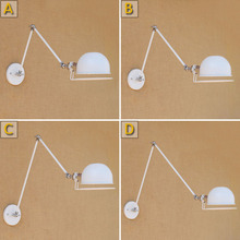 Loft Style Industrial Vintage Wall Lamp LED White Adjustable Swing Long Arm Wall Light Edison Sconce Lampara Appliques Pared 2024 - buy cheap