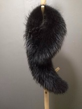 Men women's winter fashion luxury all-match real raccoon fur collar scarf 2024 - buy cheap