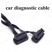 hot sell OBD2 Male To Dual Female Y Splitter Elbow Extension Cable 30cm 16 Pin ELM327 2024 - buy cheap