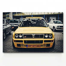 Yellow Lancia HF EVO Classic Car vintage Car Posters and Prints Canvas Art Paintings For Room Decor 2024 - buy cheap