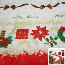Toalha de mesa de natal de poliéster, capa para mesa, cornija, natal, decoração para festa de casa, retângulo 60x120'' 2024 - compre barato
