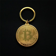 Hot Sell High Quality Bitcoin Gold Silver Color Alloy keychain For Women Man lovely car Bag key ring Jewelry Gift 2024 - buy cheap