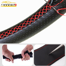 2019 VVVIST Steering Wheel Covers Soft Fiber Leather Braid On The Steering-Wheel Of Car With Needle Car Steering Wheel Cover 2024 - buy cheap