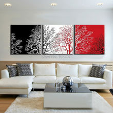 Frete grátis alta qualidade pintura a óleo árvore abstrata moderna em tela pintura decorativa moderna para decoração de sala de estar 2024 - compre barato
