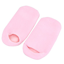 1 Pair Pink Feet Spa Gel Socks Moisturizing Soft Repair Cracked Foot Skin Treatment Socks for Women Foot Care Stretchable Socks 2024 - buy cheap