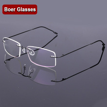 Óculos sem aro de aço inoxidável, armação leve para óculos 763 2024 - compre barato