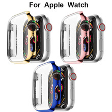 Защитный чехол для экрана из ПК iwatch series 4 для Apple Watch band 40 мм 44 мм ударопрочный корпус Защитная рамка аксессуары 2024 - купить недорого