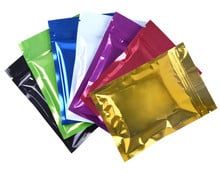 100pcs 7 Colors Glossy Aluminum Foil Ziplock Bag Flat Bottom Shiny Foil Packaging Bag Sample Pouch Powder Gift Bags 2024 - buy cheap