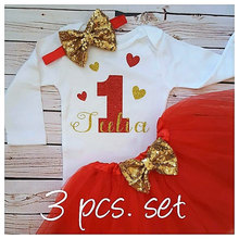 personalize name valentines day baby shower 1st 2nd birthday bodysuit onepiece Tutu Dress romper Outfit Sets  party favors 2024 - buy cheap