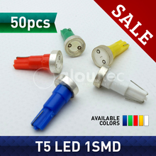 WHOLESALE 50PCS 2721 T5 1LED COB SMD Dashboard Licence Plate Lamp Speed Wedge Light Car Bulb DC12V GLOWTEC 2024 - buy cheap