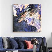 Carteles de pintura en lienzo de metal púrpura abstracto, imágenes artísticas de pared de sala de estar únicos para mezcla de colores, dormitorio, decoración del hogar 2024 - compra barato