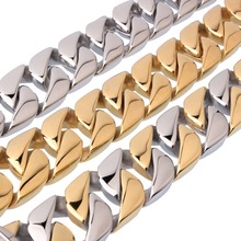 3 Color Choose! 26mm Cool Heavy Jewelry 316L Polished Stainless Steel Cuban Curb Chain Men's Bracelet Bangle 8.46"/9" Good Gift 2024 - buy cheap