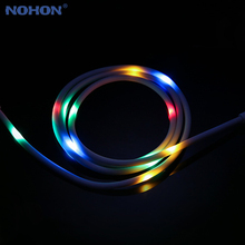 Voice Control LED Light USB Cable For iPhone XR Xs Max X 6 s 6s 7 8 Plus 5 5s SE iPad Air Fast Charger Charging Origin Data Wire 2024 - buy cheap