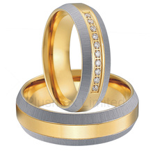 OEM/ODM  Global retailer unique  gold color titanium jewelry anniversary engagement love wedding rings 2024 - buy cheap